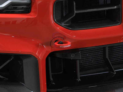 aFe 23-25 BMW M2 (G87) CONTROL Front / Rear Tow Hook - Red on performance car, DTX Performance, tuning upgrades