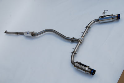 Invidia 2022+ Honda Civic Si Cat Back Exhaust with Burnt TI Tips for performance upgrades by DTX Performance.