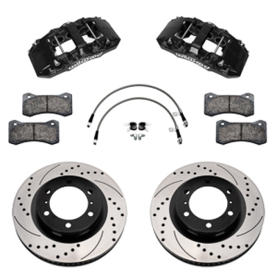 Wilwood 24-25 Toyota Tacoma Front Aero6-DM Big Brake Kit 13.38 In SRP Drilled Slotted Rotor/w Lines