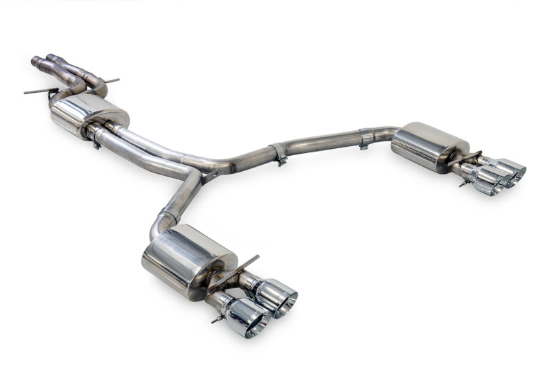 AWE Tuning Audi C7.5 A6 3.0T Touring Edition Exhaust - Quad Outlet Chrome Silver Tips - DTX Performance