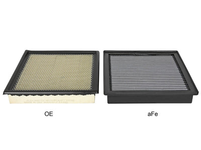 aFe MagnumFLOW Air Filters OER PDS A/F PDS Ford F-150 09-11 V8-4.6L/5.4L/6.2L comparison with OE filter