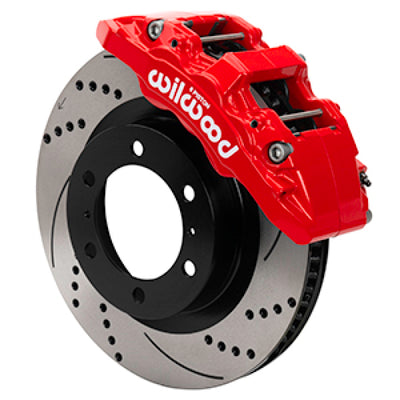 Wilwood 15-21 Toyota Tacoma Aero6-DM SRP Front Brake Kit 13.31 Rotor - Red w/Lines, performance car parts, DTX Performance
