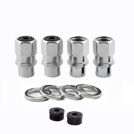 McGard Hex Lug Nut (Drag Racing Short Shank) M12X1.5 / 13/16 Hex / 1.6in. Length (4-Pack) - Chrome for performance upgrades