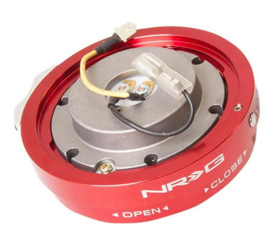 NRG Thin Quick Release - Red, performance car parts by DTX Performance for high performance tuning and aftermarket upgrades.
