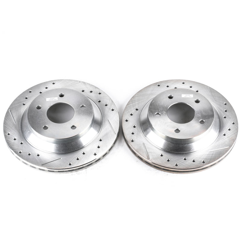 Power Stop 88-95 Chevrolet Corvette Front Evolution Drilled & Slotted Rotors - Pair - DTX Performance