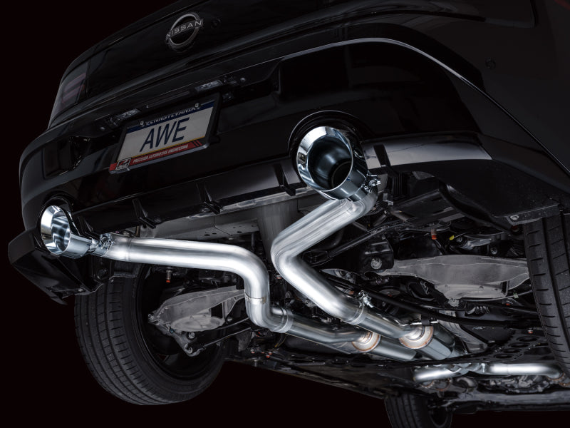 AWE 2023 Nissan Z RZ34 RWD Track Edition Catback Exhaust System w/ Chrome Silver Tips - DTX Performance