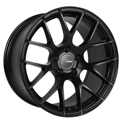 Enkei Raijin 18x8 45mm Offset 5x114.3 Bolt Pattern 72.6 Bore Dia Matte Black Wheel for performance car tuning at DTX Performance