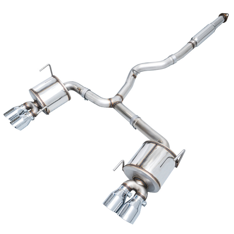 AWE Tuning Subaru STI VA / WRX GV / STI GV Sedan Touring Edition Exhaust - Chrome Silver Tip (102mm) - DTX Performance