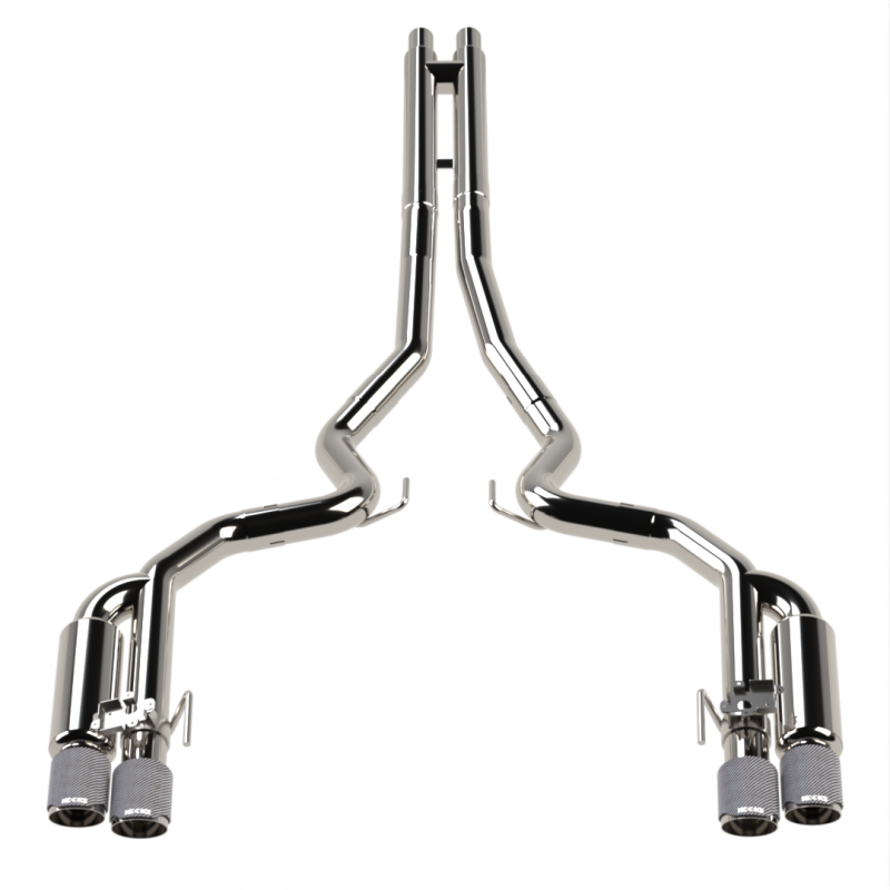 Kooks 18-24 Ford Mustang GT 5.0 3in Valved Shotgun Cat-Back Exhaust, Carbon Tips, high performance car parts by DTX Performance