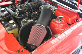 JLT 07-09 Ford Mustang GT500 Super Big Air Kit - Red Filter for Kenne Bell 75mm TB 800+HP in performance engine bay