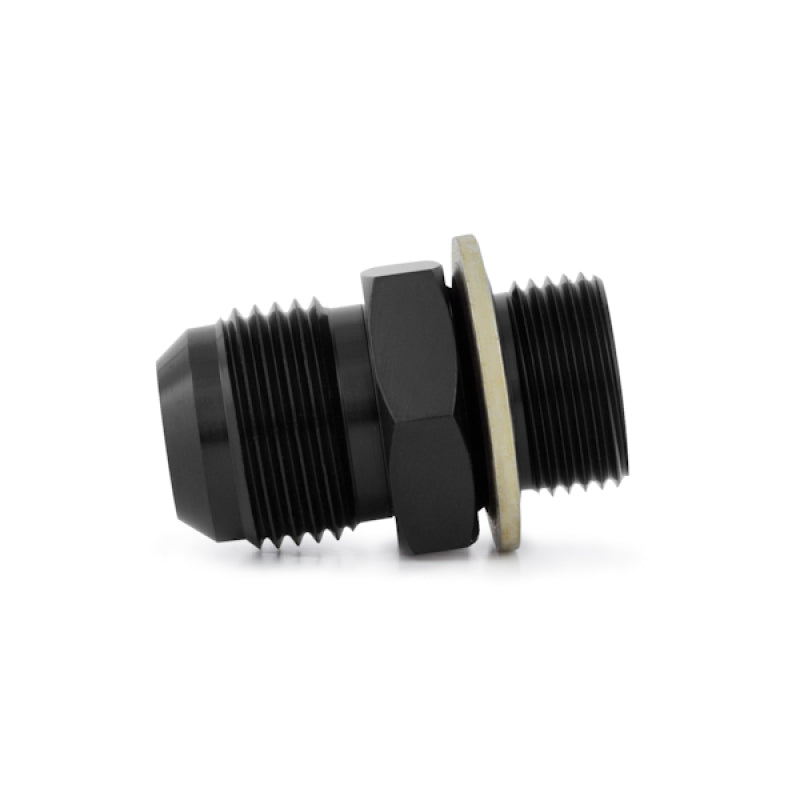 Mishimoto Sandwich Plate Fitting M20 x -10AN Black for performance upgrades at DTX Performance, veteran owned shop