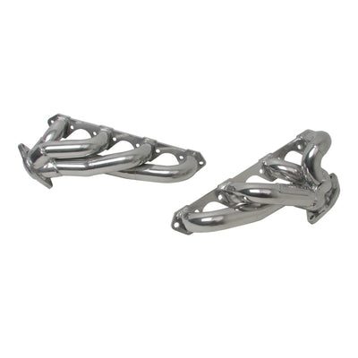 BBK 87-95 Ford F150 Truck 5.0 302 Shorty Unequal Length Exhaust Headers - 1-5/8 Silver Ceramic performance part