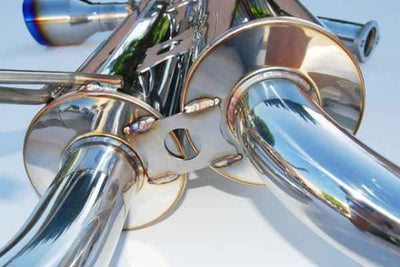 Invidia 02-08 Nissan 350z Gemini Rolled Titanium Tip Cat-back Exhaust, performance car parts, DTX Performance, engine upgrades.
