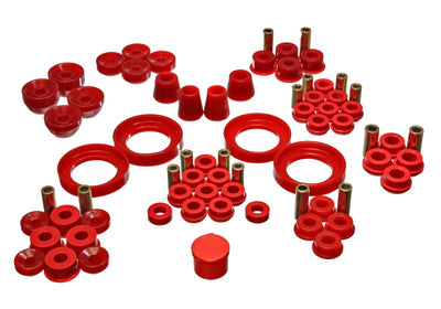 Energy Suspension 92-96 Honda Prelude Red Hyper-Flex Master Bushing Set - High performance car parts for suspension upgrades