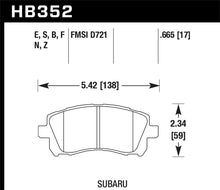 Load image into Gallery viewer, Hawk 02-03 WRX / 98-01 Impreza / 97-02 Legacy 2.5L / 98-02 Forester 2.5L D721 HPS Street Front Brake - DTX Performance