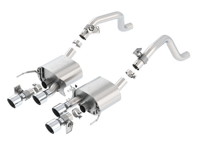 Borla 14-15 Chevy Corvette C7 6.2L RWD w/AFM &NPP ATAK exhaust in polished stainless steel.