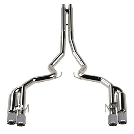 Kooks 18-24 Ford Mustang GT 5.0 3in. Valved Shotgun Cat-Back Exhaust - Carbon Tips for high performance car upgrades