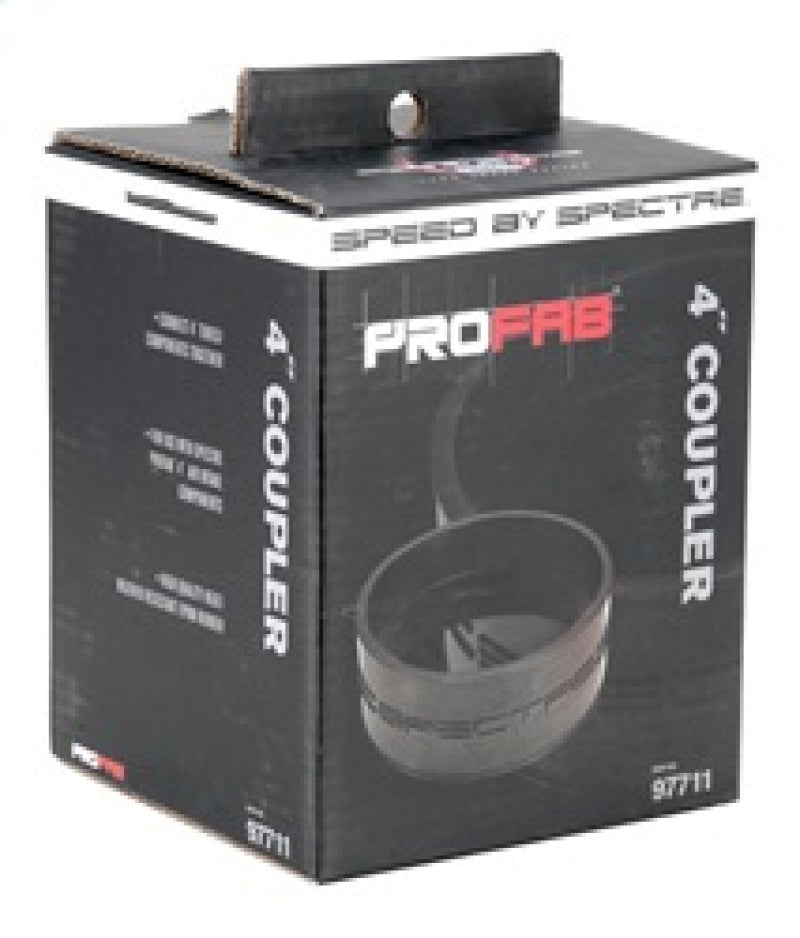 Spectre Coupler 4in. ID - Black, high performance auto parts, DTX Performance, aftermarket performance parts for tuning upgrades.