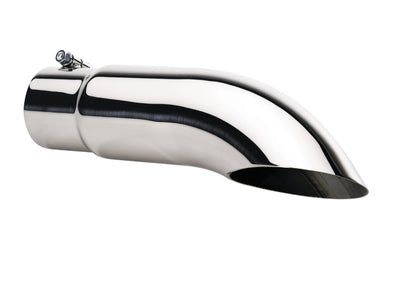 Gibson Turn Down Slash-Cut Tip - 3in OD/2.25in Inlet/12in Length - Stainless for performance car parts