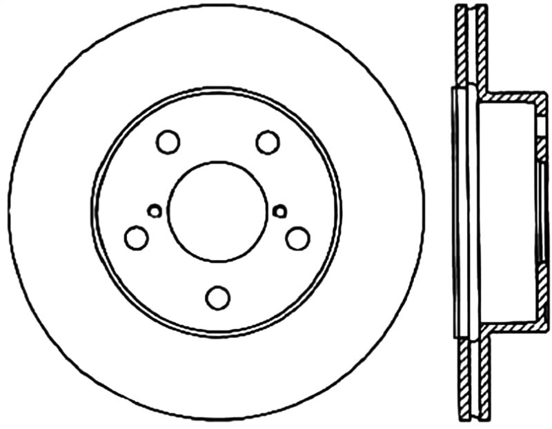 StopTech 05-07 Subaru Impreza WRX/STi Slotted & Drilled Right Rear Rotor - High performance brakes from veteran owned DTX Performance
