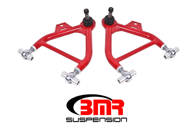 BMR 79-93 Fox Mustang Lower A-Arms (Coilover Only) w/ Adj. Rod End and Tall Ball Joint - Red - DTX Performance