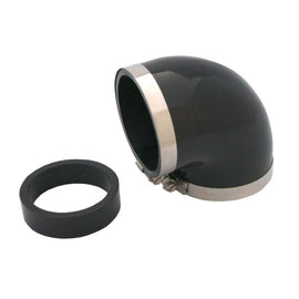 Spectre Coupler Elbow Reducer 3in. / 90 Degree w/2.5in. Insert (PVC) - Black for performance car parts and upgrades