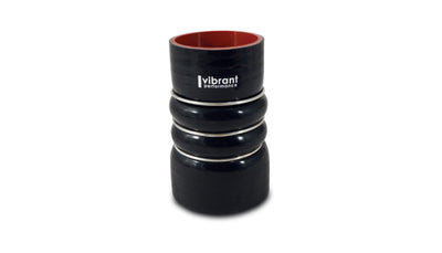 Vibrant 4 Ply Aramid Hump Hose w/3 SS Rings 4in ID x 7in Length - Black for engine performance