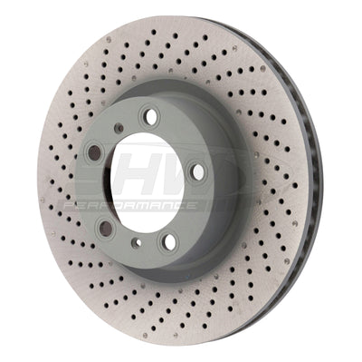 SHW 09-16 Porsche 911 Carrera w/o Ceramic Brake Left Front Drill-Dimp MB Brake Rotor (99735140101) performance car part