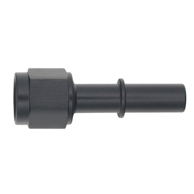 DeatschWerks 6AN Female Flare Swivel to 3/8in Male EFI Quick Disconnect - Anodized Matte Black, performance car parts by DTX Performance