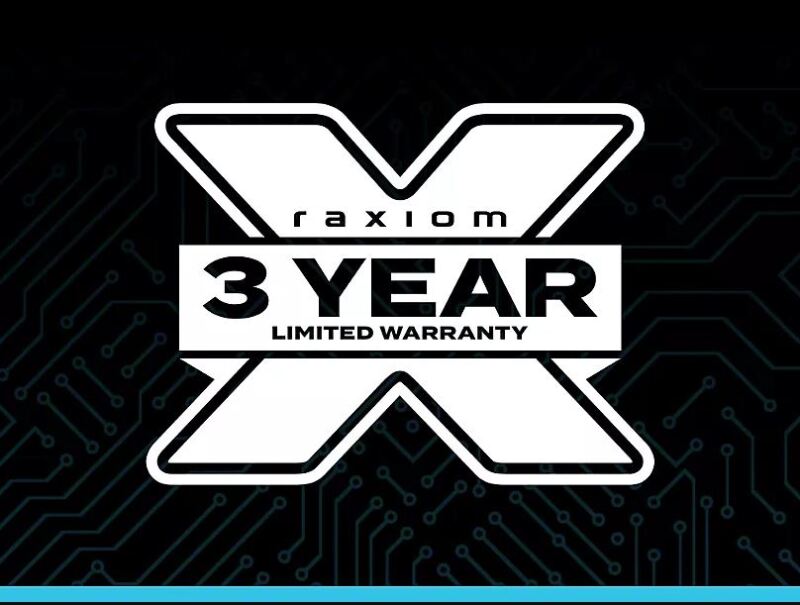 Raxiom 3 Year Limited Warranty Logo
