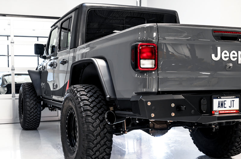 AWE Tuning 20-21 Jeep Gladiator JT 3.6L Tread Edition Cat-Back Dual Exhaust - Diamond Black Tip - DTX Performance