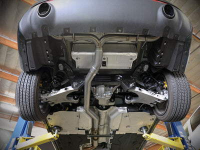 aFe 17-21 Alfa Romeo Giulia L4-2.0L Axle-Back Exhaust installation in garage