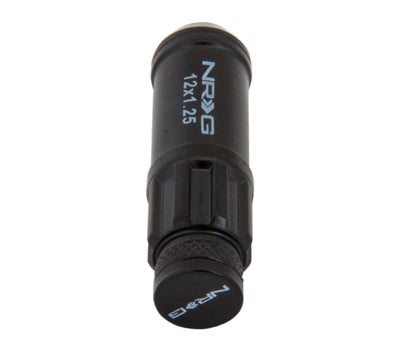 NRG 700 Series M12 X 1.25 Steel Lug Nut w/Dust Cap Cover Set 21 Pc w/Locks & Lock Socket - Black performance car parts