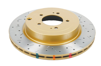 DBA 08+ EVO X Rear Drilled & Slotted 4000 Series Rotor for performance car upgrades.