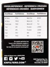 Load image into Gallery viewer, K&amp;N Oil Filter OIL FILTER; AUTOMOTIVE box with part reference chart for performance car tuning parts at DTX Performance shop.