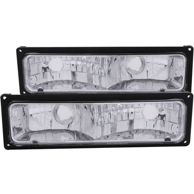 ANZO 1988-1998 Chevrolet C1500 Euro Parking Lights Black - Performance car parts by DTX Performance