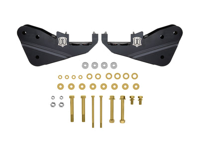 ICON 23-24 Ford F250/F350 Super Duty 4WD Radius Arm Drop Kit components