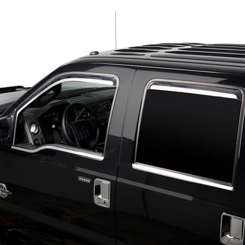 Putco 17-20 Ford SuperDuty - Regular Cab w/ Towing Mirrors (ABS Window Trim) Window Trim Accents, performance car parts, DTX Performance