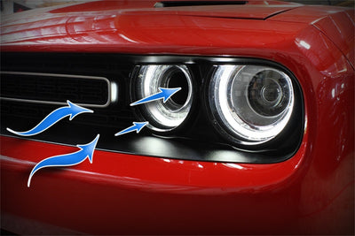 aFe Momentum GT Carbon Fiber Dynamic Air Scoop 15-18 Dodge Challenger V6-3.6L/V8-5.7L/6.4L HEMI intake airflow demonstration