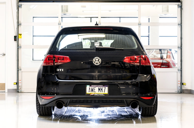 AWE Tuning VW MK7 GTI Touring Edition Exhaust - Diamond Black Tips - DTX Performance