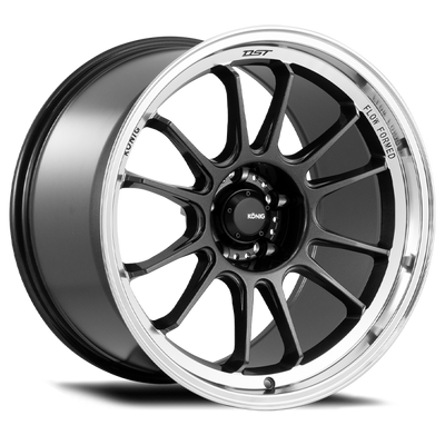 Konig Hypergram 18x8.5 5x112 ET43 Metallic Carbon w/ Machined Lip - high performance auto part for racing & tuning upgrades