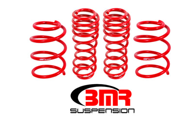 BMR 05-14 S197 Mustang GT Handling Version Lowering Springs - Red, performance car parts, DTX Performance, veteran owned shop