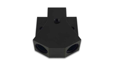 Vibrant Billet Aluminum Y-Block Fitting with 1/8in NPT Port -10AN x Dual -8AN ORB, performance car parts, DTX Performance