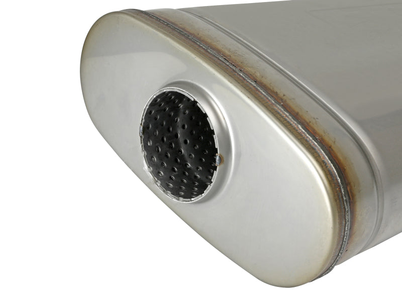 aFe MACH Force XP 304 Stainless Steel Muffler 2.5in Center/Offset 18in L x 9in W x 4in H - DTX Performance