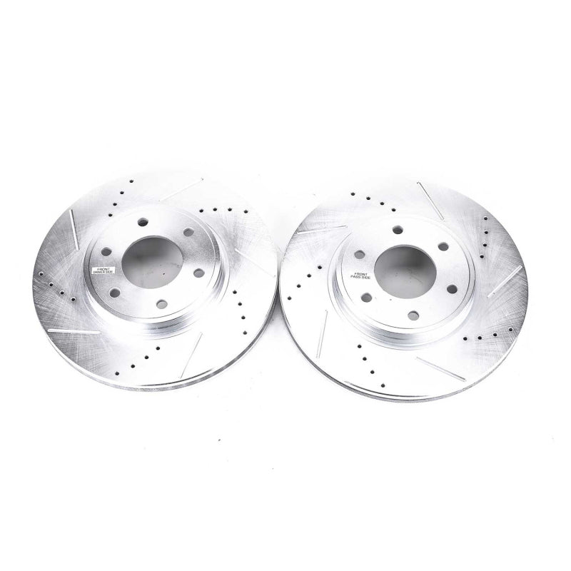 Power Stop 06-09 Chevrolet Trailblazer Front Evolution Drilled & Slotted Rotors - Pair - DTX Performance