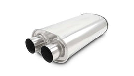 Vibrant Universal Streetpower 3in Stainless Steel Dual In-Out Oval Muffler from DTX Performance car parts shop