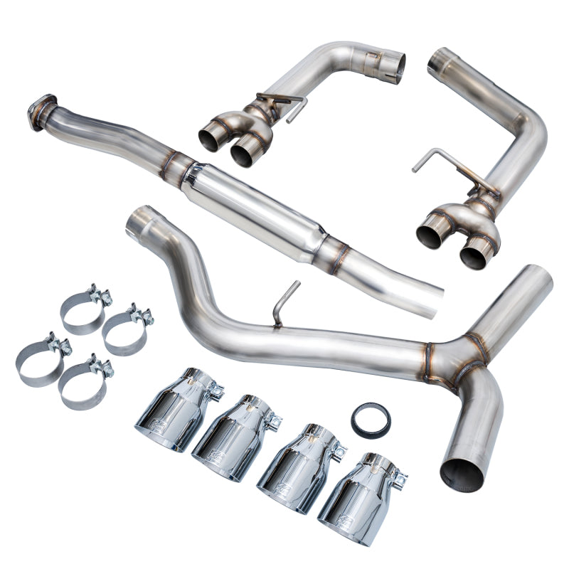 AWE Tuning Subaru WRX/STI VA/GV Sedan Track Edition Exhaust - Chrome Silver Tips (102mm) - DTX Performance