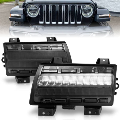 ANZO Wrangler 18-21/Gladiator 20+ LED Side Marker Lights Smoke w Sequential Signal performance upgrade