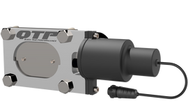 QTP Bolt-On QTEC Low Profile Oval Electric Cutout Valve for exhaust systems by DTX Performance