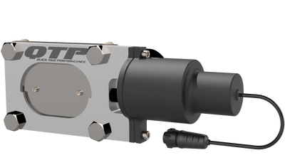 QTP Bolt-On QTEC Low Profile Oval Electric Cutout Valve for exhaust systems by DTX Performance